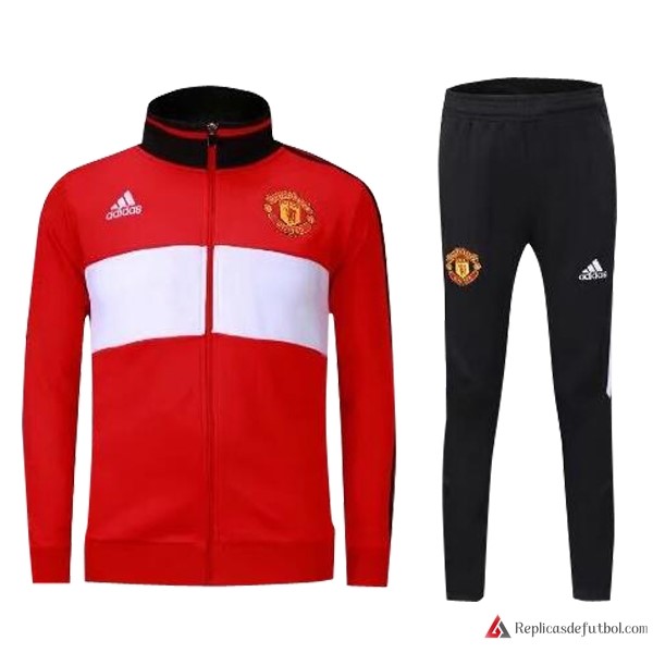 Chandal Manchester United Niño 2017-2018 Rojo Blanco